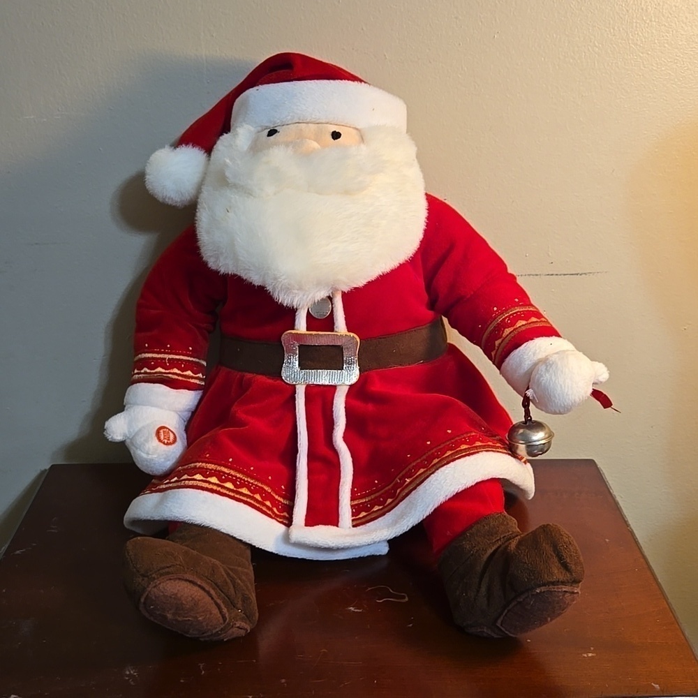 Vintage Hallmark Polar Express Battery Operated Plush Santa